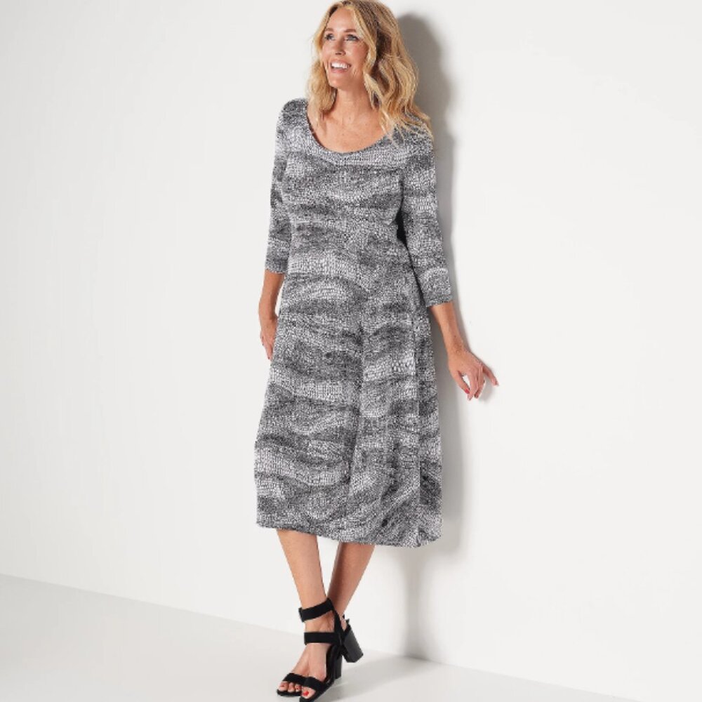 Truth + Style Women's Printed Knit Bubble Hem Dress Abstract Dot XXSP NWOT
